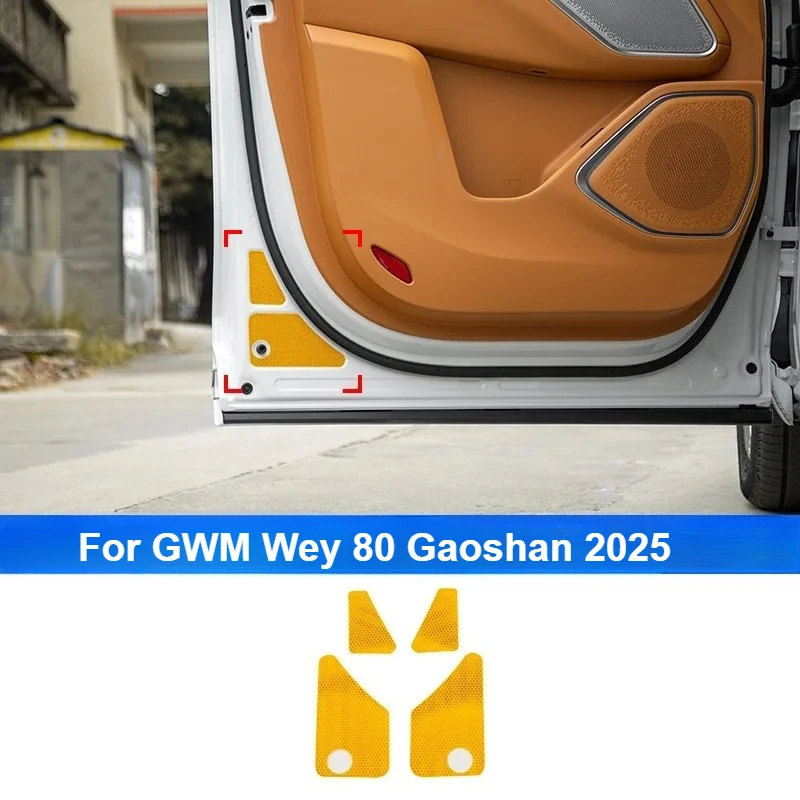

Для GWM Wey 80 Gaoshan 2025 светоотражающие предупреждающие наклейки на дверь автомобиля, полоски для предотвращения столкновений, светящиеся, устойчивые к царапинам автомобильные аксессуары