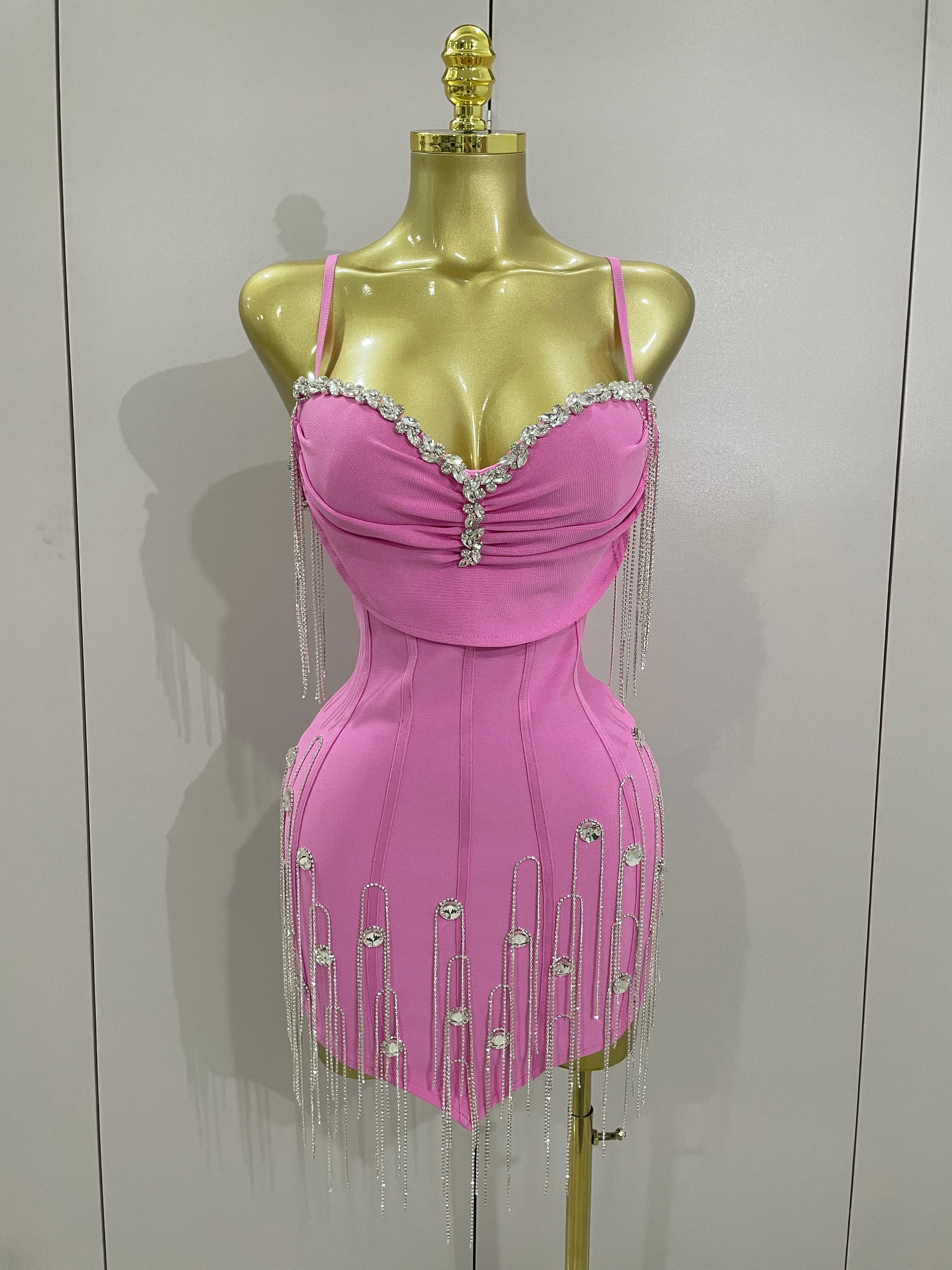 Sexy Backless Spaghetti Zwarte Mouwloze Bodycon Bandage Jurk Vrouwen Elegante Prom Gown Club Avondfeest Verjaardag Jurken