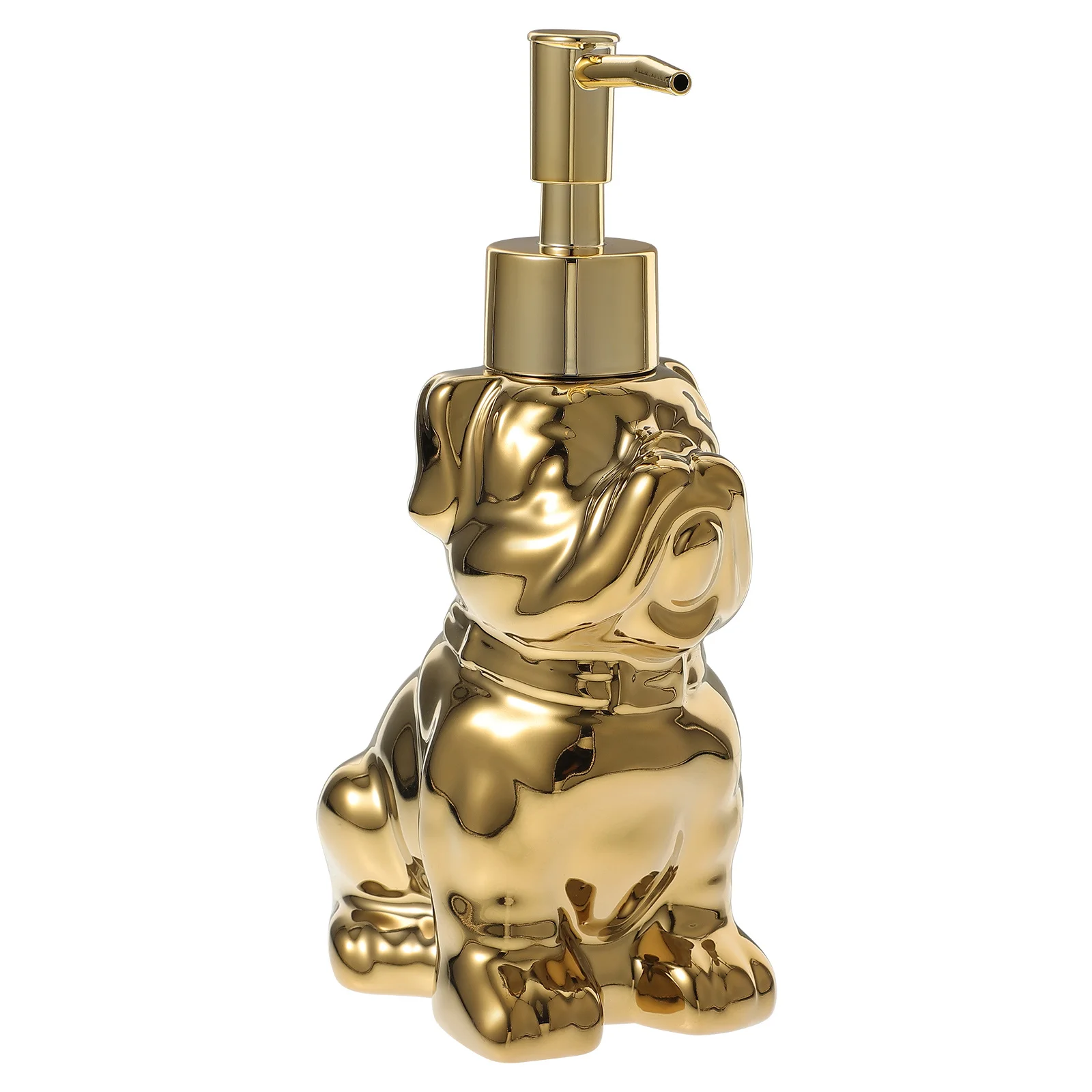 

Ceramic Dog Shape Lotion Dispenser Bottle Cartoon Design Large Capacity Liquid Soap Pump for Bathroom Kitchen Shower Refillable