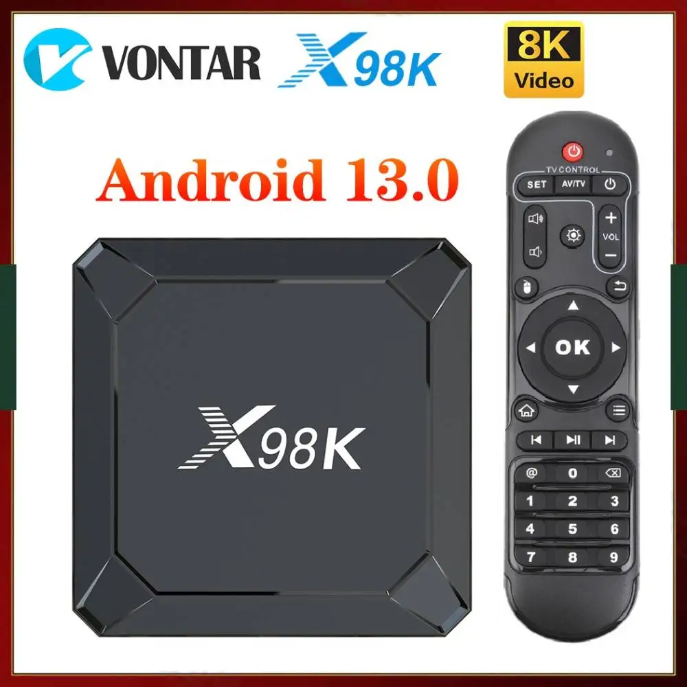 

VONTAR X98K RK3528 TV Box Android 13 Media Player Quad Core 8K Video 4K@60fps H.265 Wifi6 X98 Set Top Box Android 13.0 TVBOX