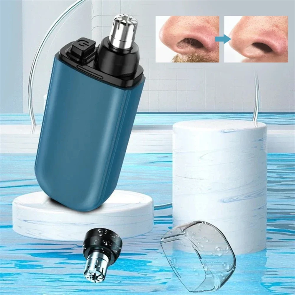 Rechargeable Nose Hair Trimmer Dual Edge Blades Shaver Clipper Portable Men Shaving Tool Nose Ear Hair Clean Trimer Face Care image 3
