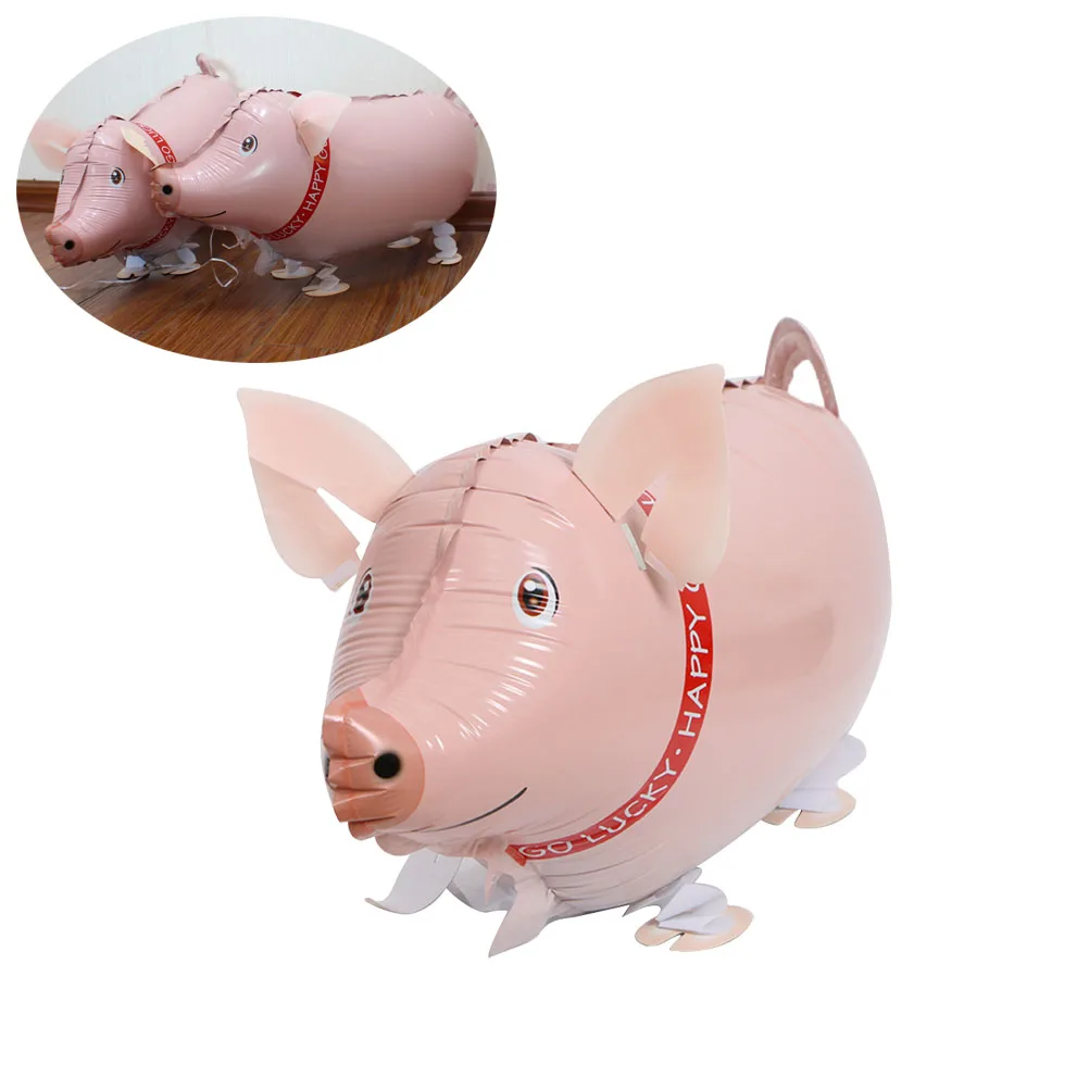 

Cute Walking Piggy Foil Balloons Self-Sealing Reusable Party Decoration Birthday Wedding Festival (Pink )