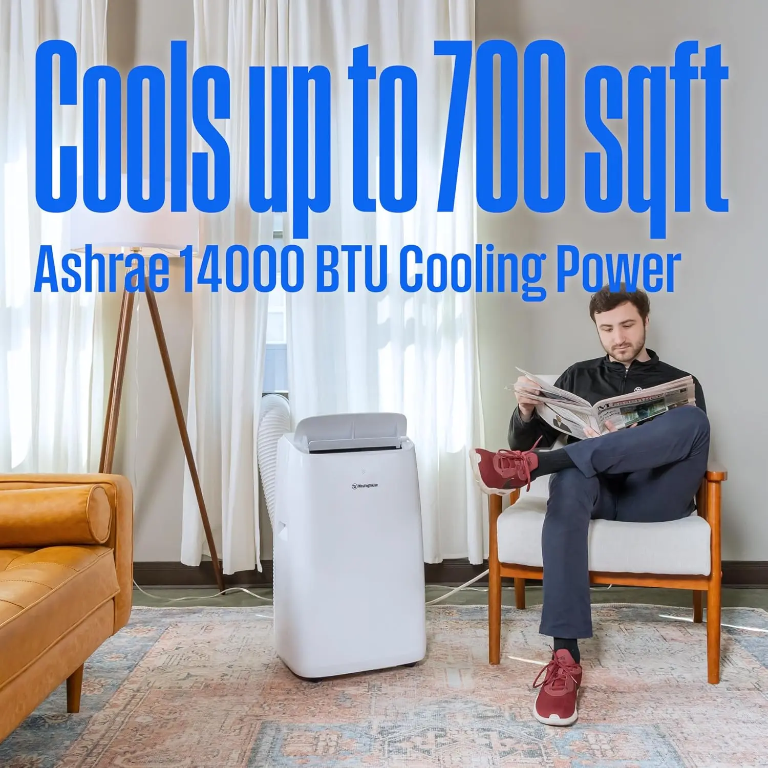 14,000   with Heat Mode, WiFi Enabled, Remote Controlled, Dehumidifier, 3-Speed Fan, Programmable