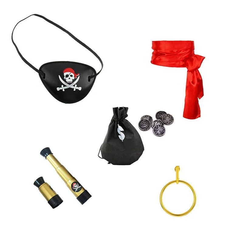 2025 Retro Kotak Harta Karun Bajak Laut Kotak Perhiasan Penyimpanan Organizer Halloween Bajak Laut Pesta Alat Peraga Dekorasi Hadiah Ulang Tahun Anak