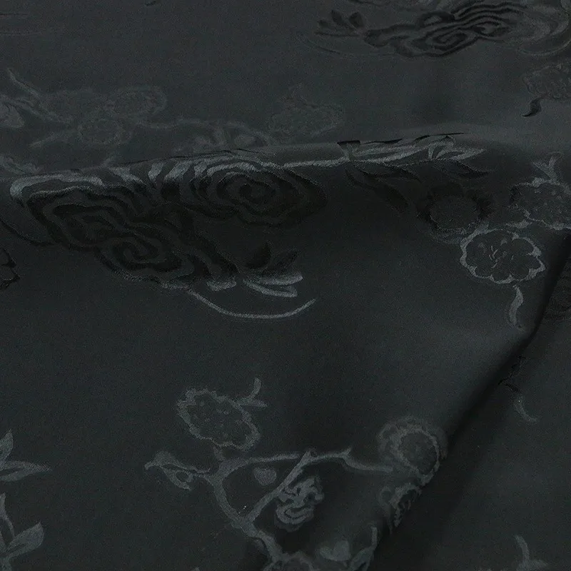 New Chinese-style silk jacquard satin fabric interwoven with for cheongsam top a niche clothing
