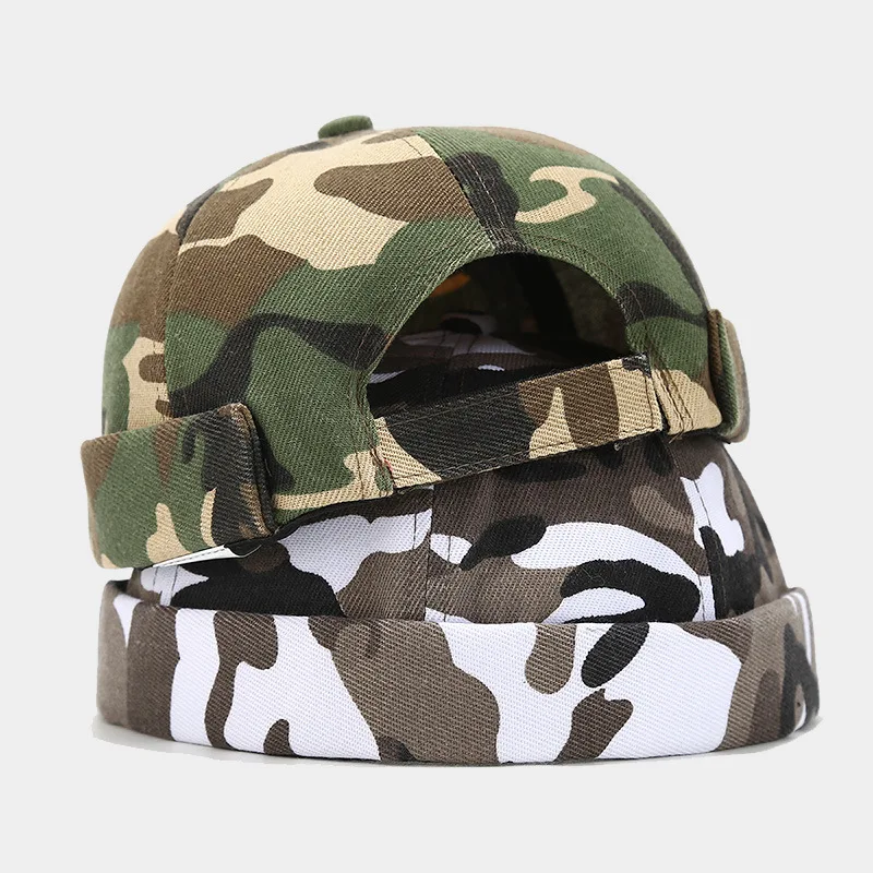 Frühlings- und Sommer-Camouflage-Hut aus Krempe ohne Melonenhaut, personalisierter Hip-Hop-Sonnenschutz-Vermieterhut für den Außenbereich, verstellbar