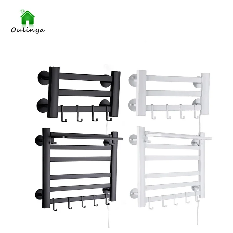 Bathroom Electric Towel Rack Constant Temperature Household Bathroom Heating Towel Rod Wall Mounted Non Perforated