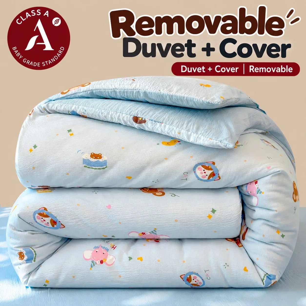 Thick Warm Winter Comforter 100% Cotton Filling Fluffy Soft Duvet with Duvet Cover Spring Autumn Quilt Single Double Bed Blanket