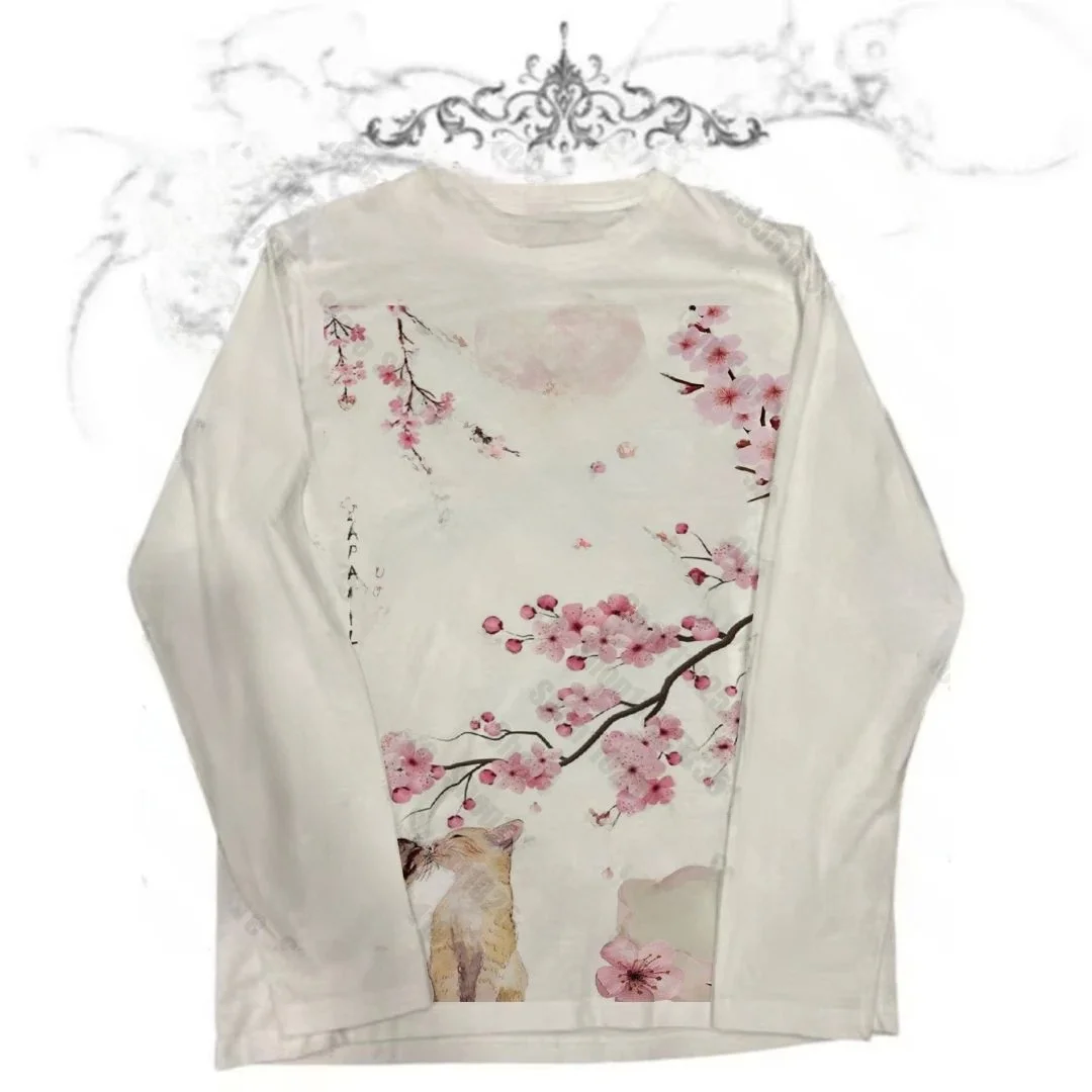 

Женская одежда в стиле аниме Y2K Harajuku: модный топ для весеннего сезона, 100% комфортный крой, уличный стиль