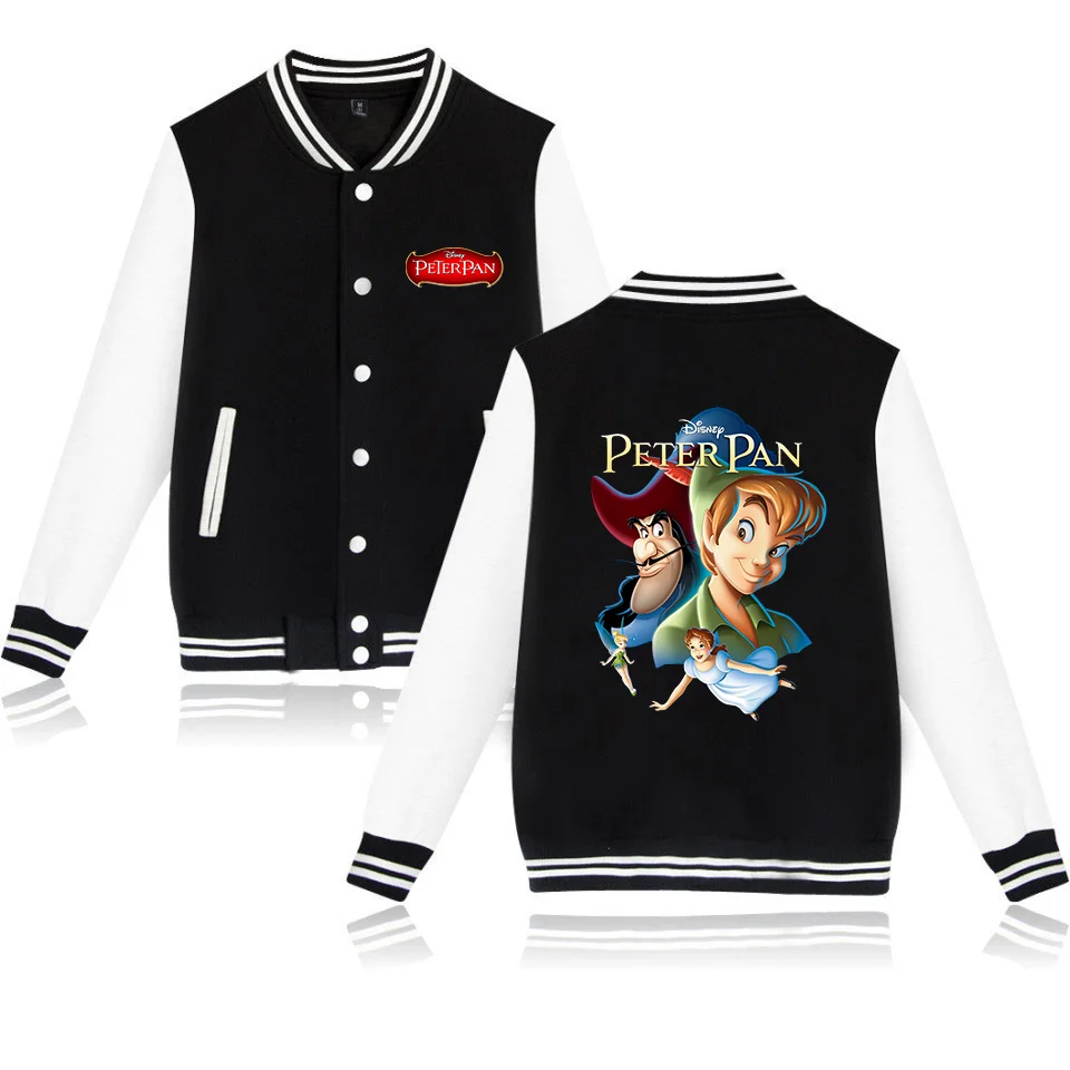 Peter Pan Bomber Jacket Women Men Autumn Baseball Jacket Coat Student Streetwear Harajuku Bomber College Jacket