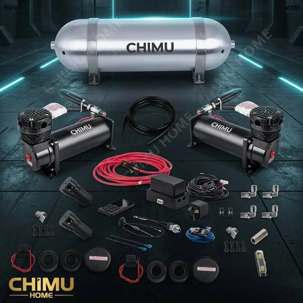 【CHIMU HOME】 for Air Ride Suspension Management System for Dual Performance Compressor for Elite Air Spring Control Kit