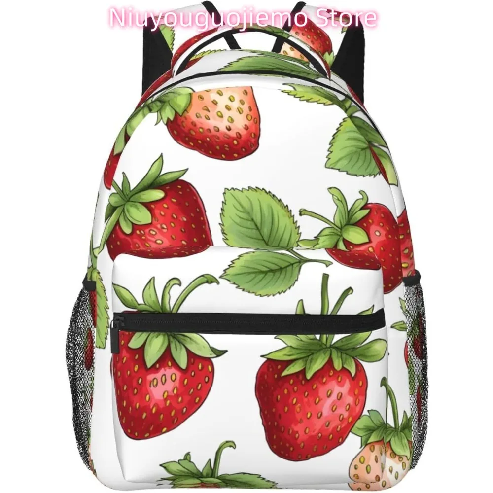 

Забавный легкий рюкзак для ноутбука Strawberrys, легкий многоцелевой дорожный повседневный рюкзак унисекс, студенческие рюкзаки для мужчин Wo
