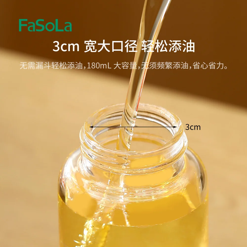 إبريق زيت زجاجي فوهة الضغط العالي مختومة مانعة للتسرب زجاجة حقن الوقود التحكم الكمي في الزيت علبة رذاذ التفتيت