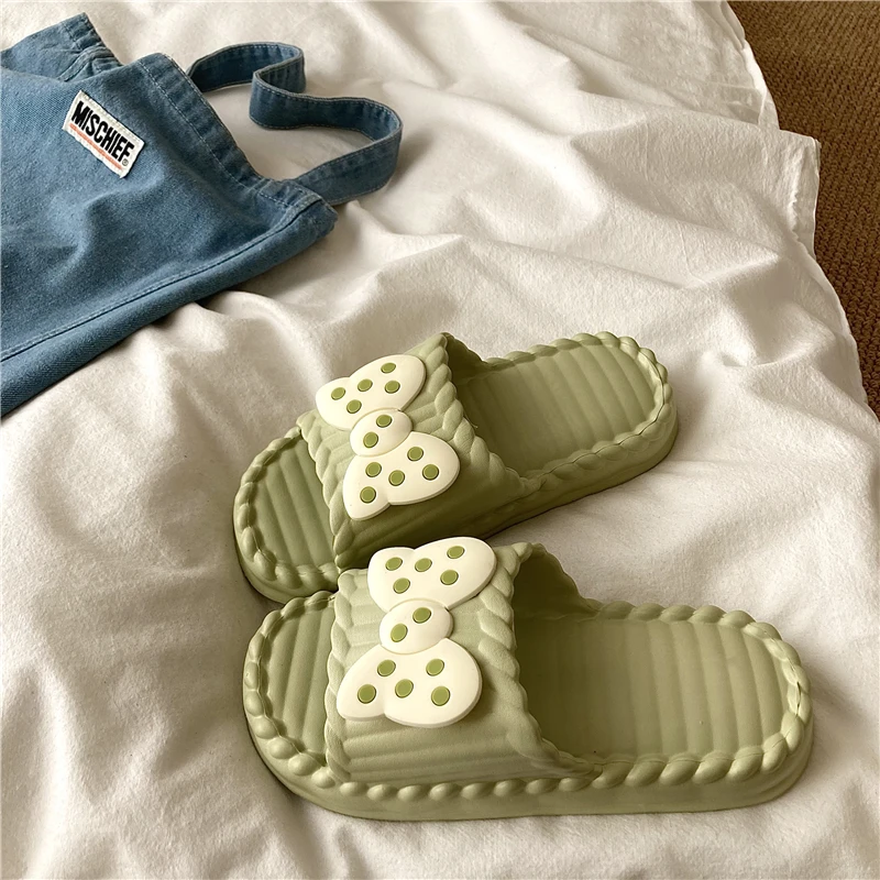 รองเท้าแตะแบบผูกเชือก นุ่ม ส้นเตี้ย กันลื่น ใส่ได้ทั้งในบ้านและนอกบ้าน รองเท้าผู้หญิง สวมใส่สบาย รองเท้าแตะใส่ในบ้าน วัสดุ EVA