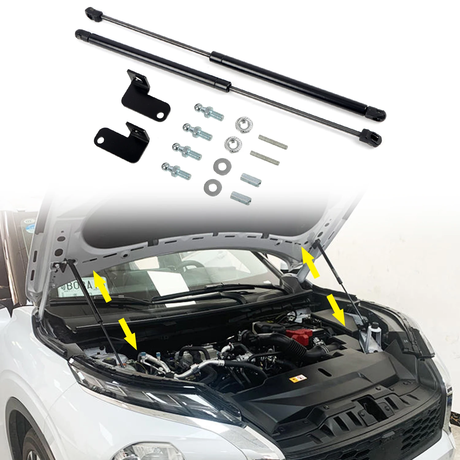 Car Accessories For Mitsubishi Outlander 2023 2024 Front Bonnet Hood Cover Gas Shock Lift Strut Bars Support Hydraulic Rod