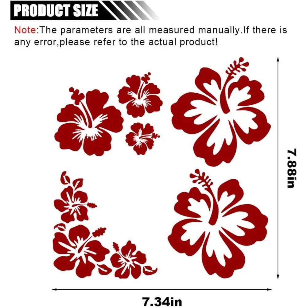 ملصق لاصق لسيارة على شكل زهرة الكركديه، ملصق PET مقاوم للماء، ملصق ممتص الصدمات للسيارة، ملصق تزيين خارجي للسيارات - الأفضل