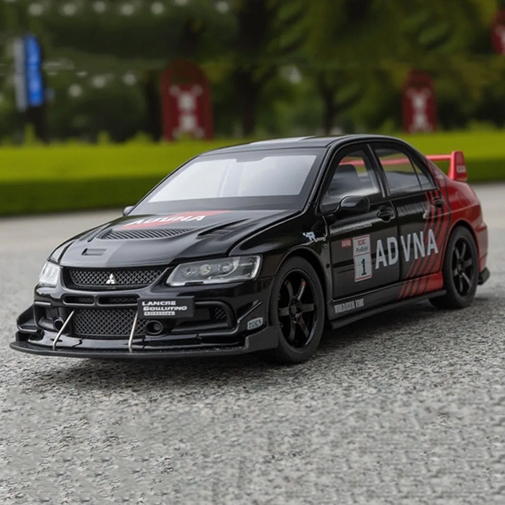 ألعاب ميتسوبيشي EVO من سبيكة 1:32 عجلات سيارات تحولت سيارة خارقة مصغرة مع موسيقى خفيفة قابلة للسحب هدايا للأطفال الصغار