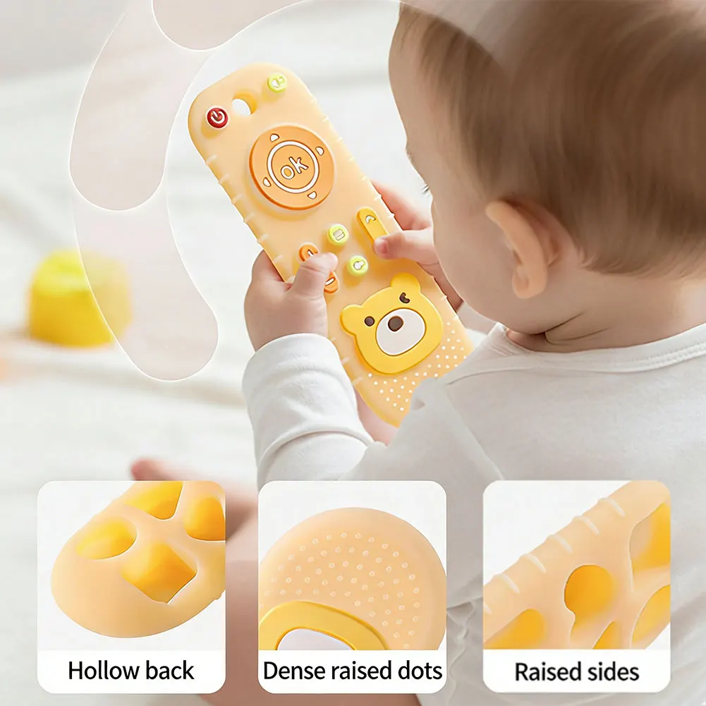 

Детские силиконовые игрушки-прорезыватели в форме пульта ДУ для успокоения при прорезывании зубов