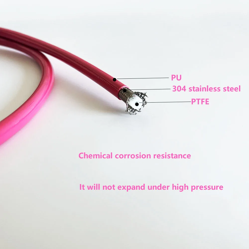 1M 3M 5M 8M 10M AN3 Stainless Steel Braided PTFE Hydraulic Brake Hose Racing Fuel Oil Line for Motorcycle ID3.2mm OD7.5mm