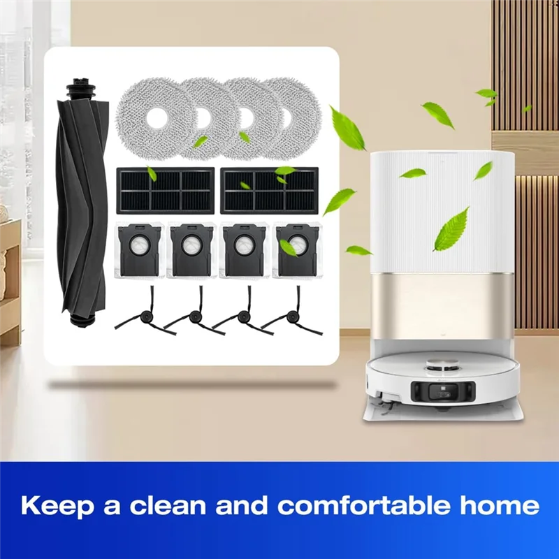 ABVI-For Dreame X40 Ultra/L40 Ultra/S20 Pro Ultra/MOVA P10 Ultra Vacuum Cleaner Accessories Filter Side Brush Dust Bag Mop Pads