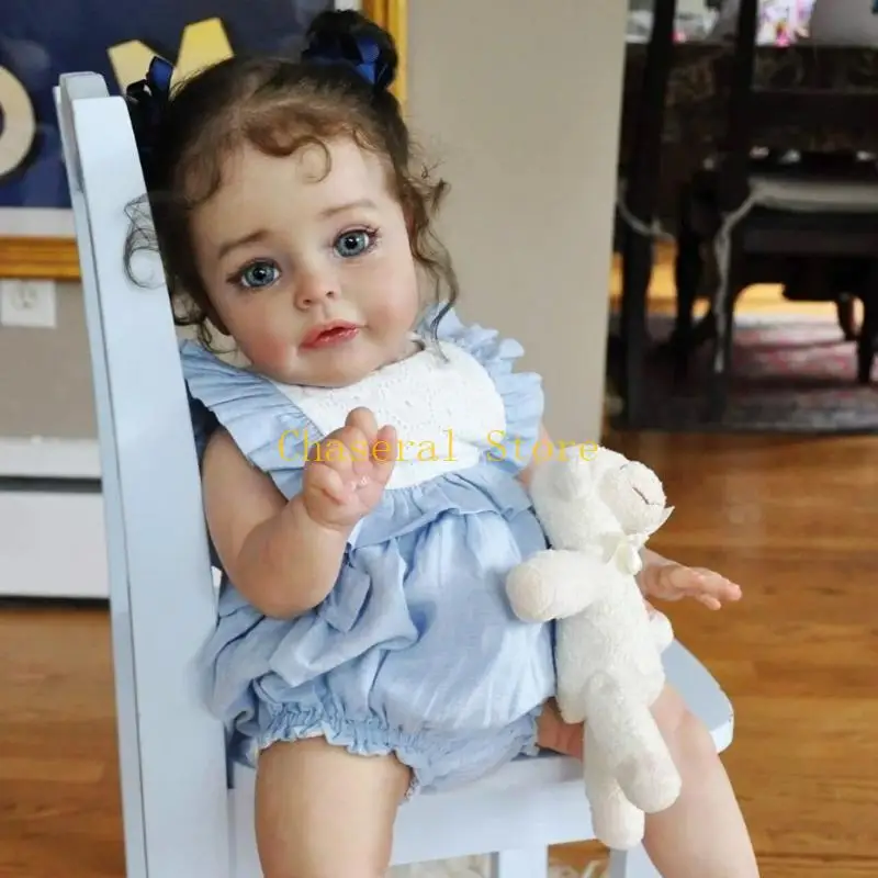 E7CE 60cm Reborns Finished Doll Painted Moving Arm & Leg Realistic Painted Art Doll