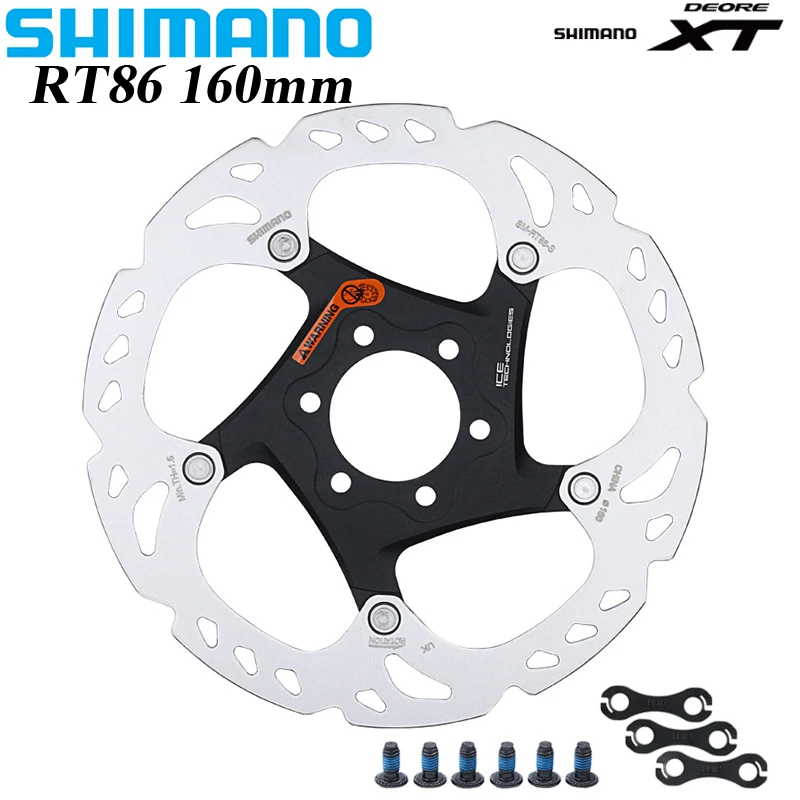 Shimano XT SM-RT86 Brake Disc Rotor Ice Technology Brake Disc 6 Bolt RT86 160mm 180mm 203mm For MTB Bike Accessories Disc Rotor