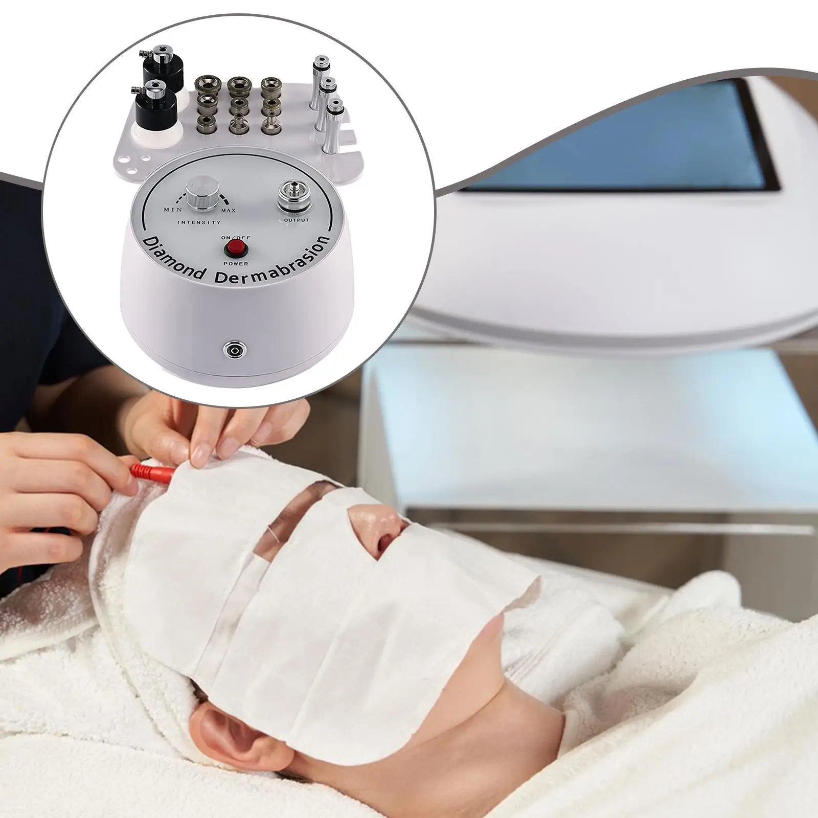 

Professional Dermabrasion Machine with Vibration Facial Cleaning Tool Skin Care Device for Home Use and Beauty Salon