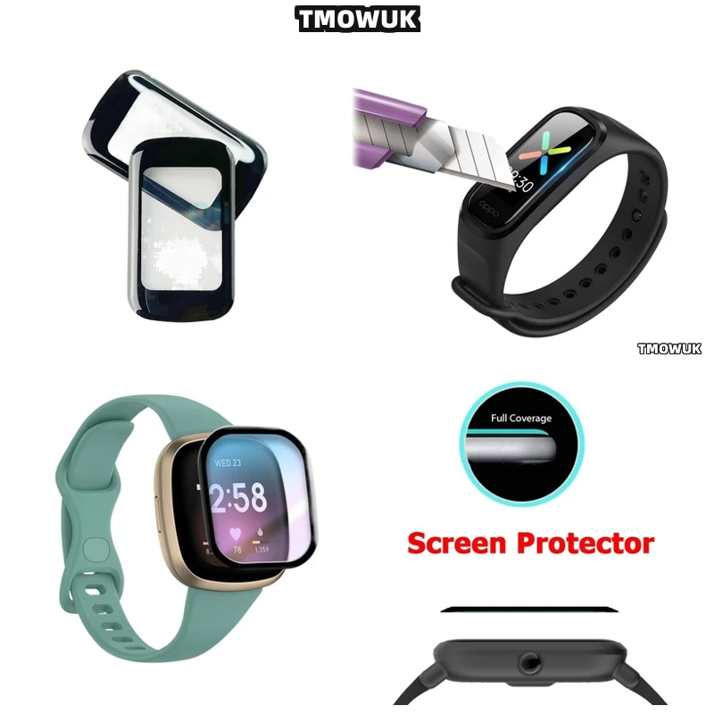 

For Fitbit Sense 2 Versa3 2 4 Inspire 3 Charge 6 5 Advanced Clear Film With Easy Install Kit Smooth Surface Screen Shield