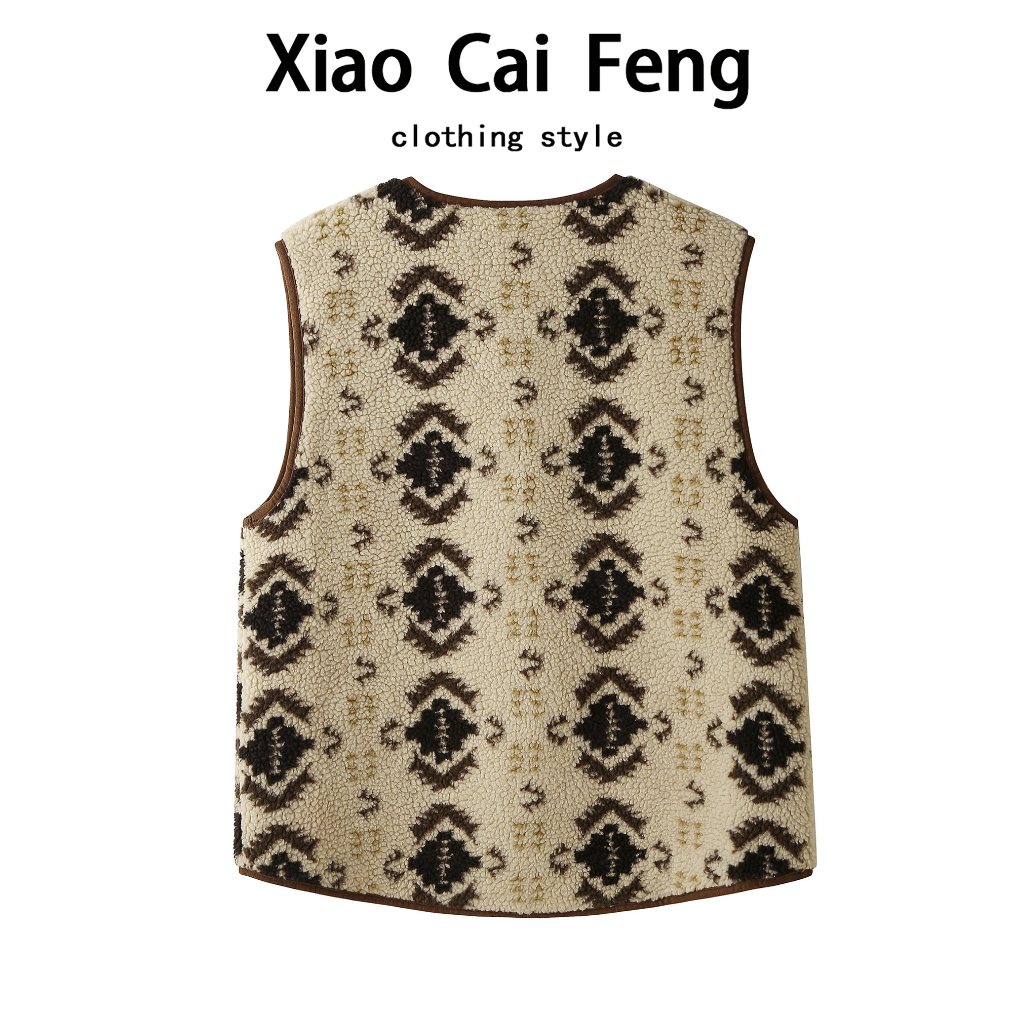 Lamb Velvet Vest Women's Short Outerwear Autumn Winter Layering Slimming Popular Fair Isle Leather Fur Integrated Vest Top