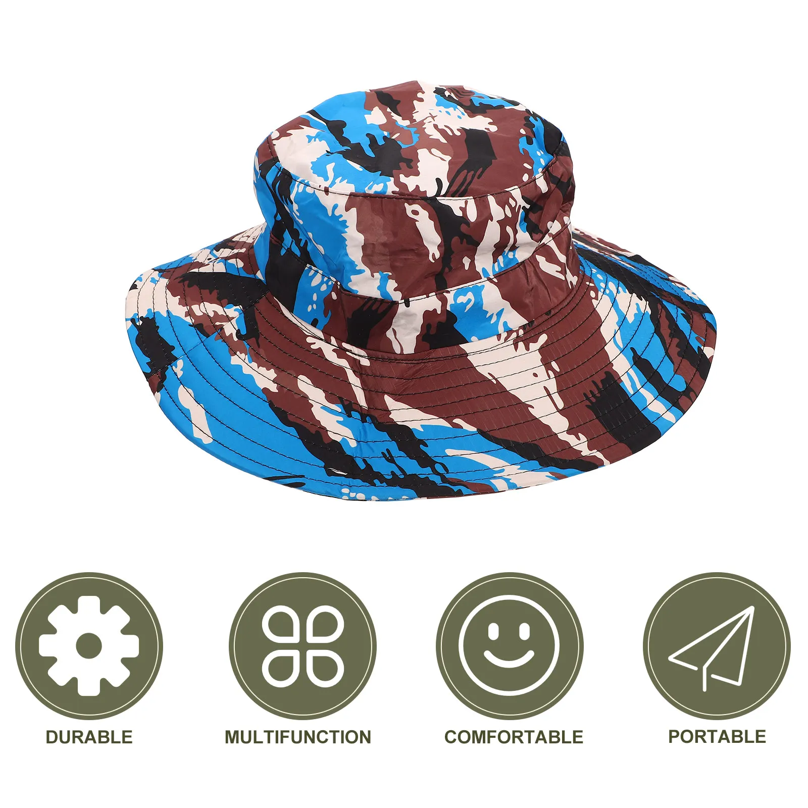 

Summer Outdoor Hat Camouflage Pattern Bucket Hats for Men Women Sun Protection Breathable Fishing Travel Golf Gardening
