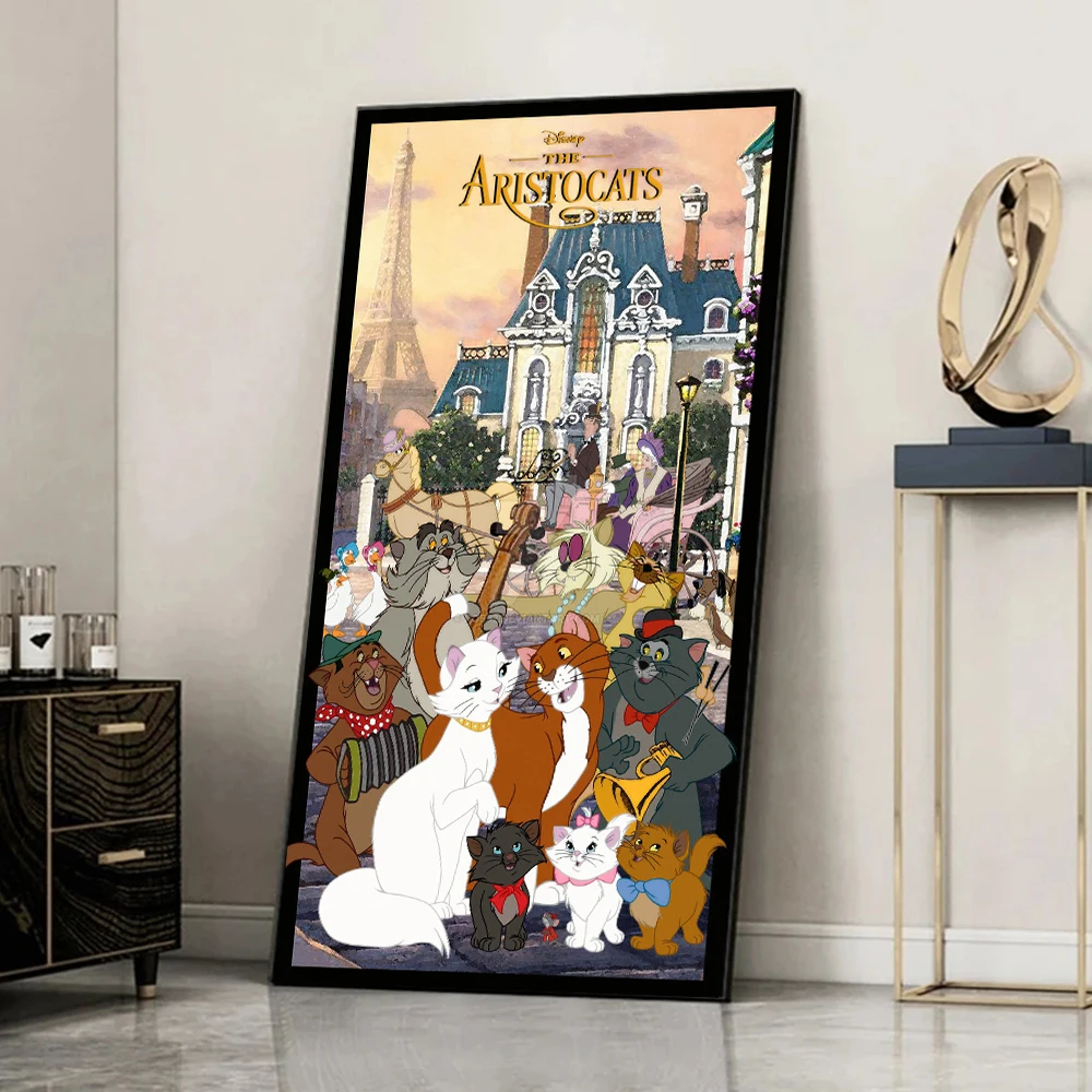 Walt Disney Movie The Aristocats Poster Prints For Kids Bedroom Home Decor Cartoon Cute Cats Family Canvas Painting Wall Art