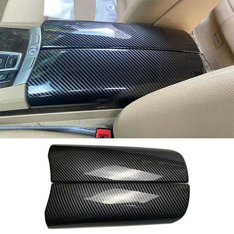 

2pcs Carbon Fiber Car Center Console Armrest Box Cover For BMW 7 Series F01 F02 2009 2010 2011 2012 2013 2014 2015