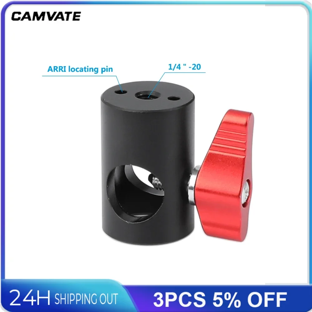 CAMVATE Upgraded 16mm Light Stand Head Adapter With 1/4