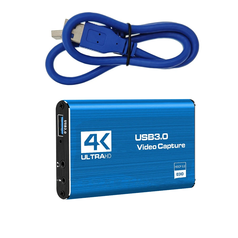 4K Video Capture Card 1080P USB3.0 OBS Recorder 4K60 Converter 30hz Support for Mic Live Capturer Recorder