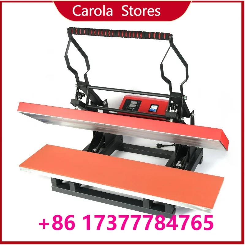 25×100cm Manual Heat Transfer Hot Stamping Machine Digital Temperature Control Clothing Ribbon Lanyard Sublimation