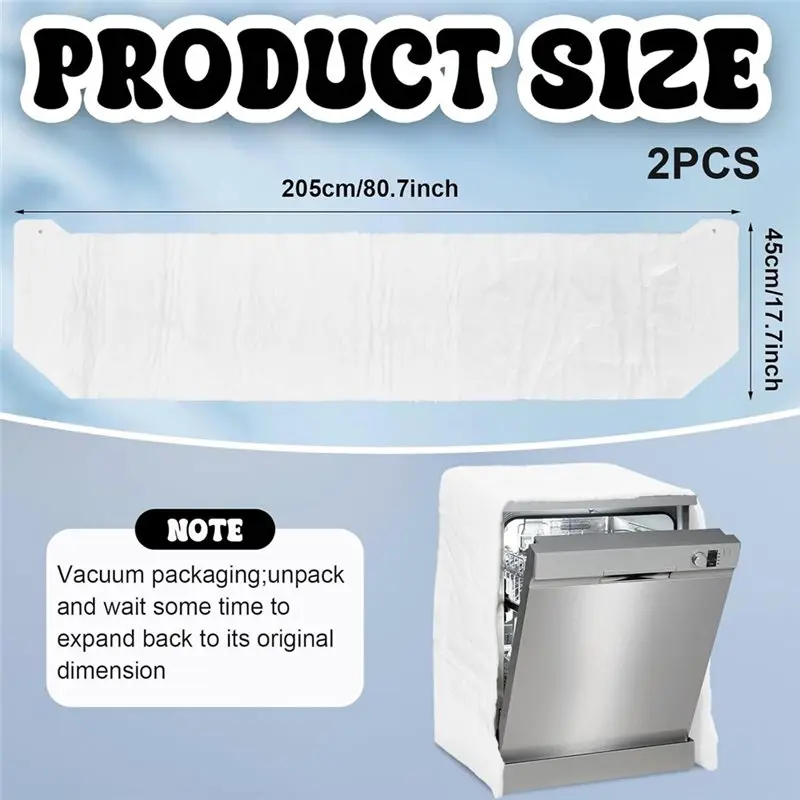 N04R Soundproof Dishwasher Blanket 1 Pc For Household Appliances, 205X45x1cm Sound Insulation