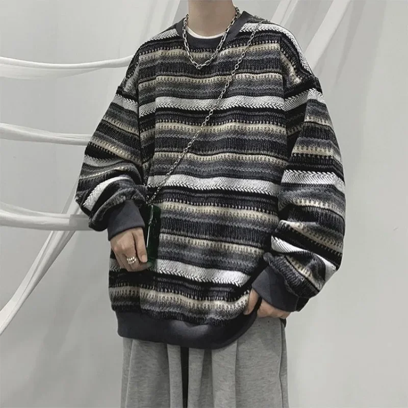 Sweat-shirt surdimensionné Harajuku pour hommes, pull vintage des années 90, sweat-shirt drôle, style coréen, survêtement simple, mode masculine, haute qualité