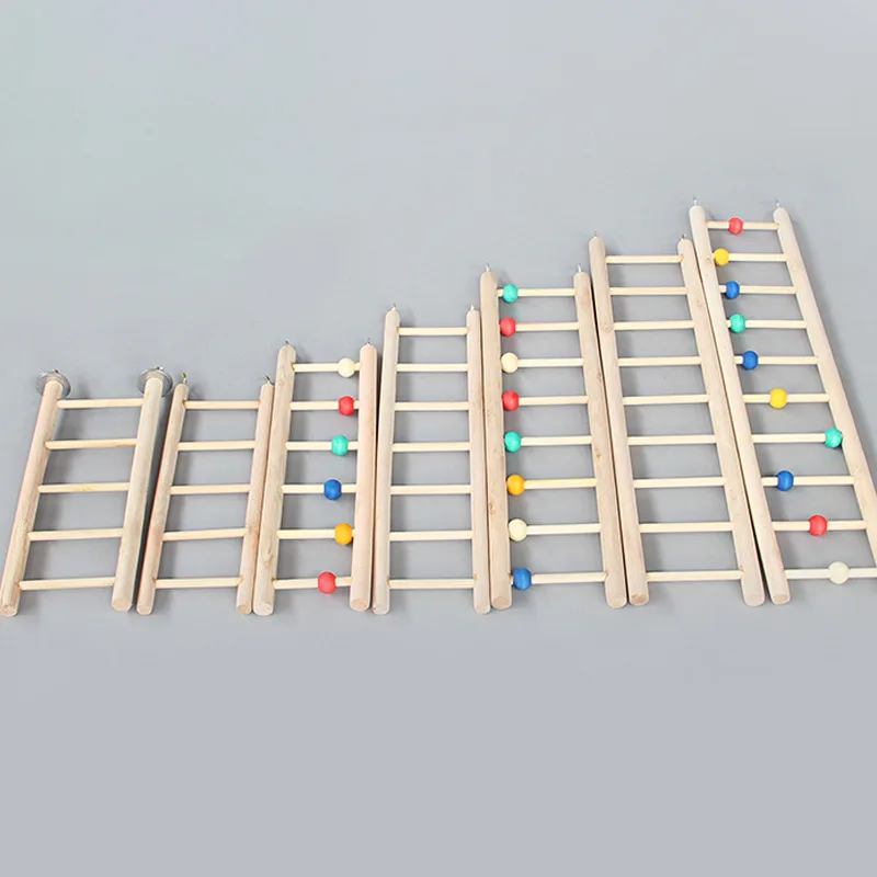 

Wooden Ladder Swing Scratcher Climbing Ladder Hamsters Parrot Toys Pet Supplies