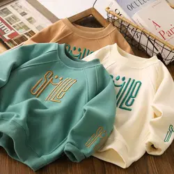 Autumn Winter Kids Baby Girls Logo Print Sweatshirts Baby Boys Long Sleeves Sweater Toddler Infant T-shirt Clothes Sweatshirt