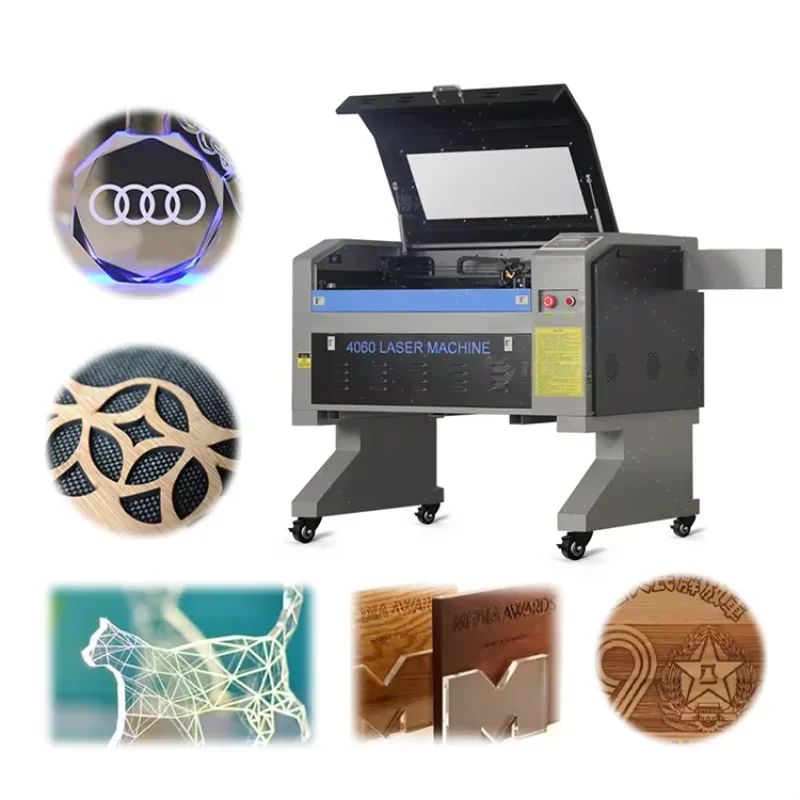 

4060 6090 CO2 Laser Engraving Machine 60W 80W 100W 130W 150 High Speed Acrylic Paper Wood Leather Seal Stamp Rubber Cutting