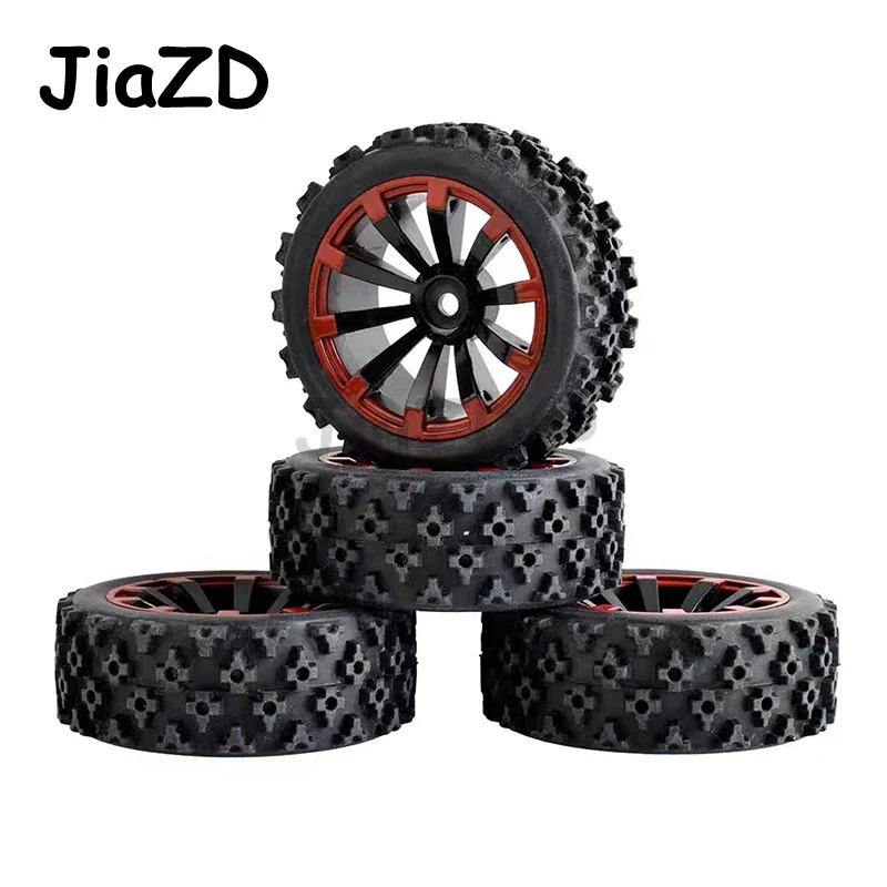 4pcs RC 1/10 Buggy Wheels & Tires 12mm Hex wear-resisting of a sponge on the road of the road race Desert Plum blossom pattern