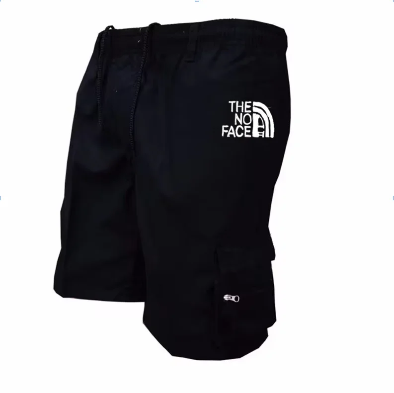 Herren Cargo-Shorts mit Spinnenmuster, Outdoor-Overall, elastischer Bund, Radlerhose, viele Taschen, lockere Passform, Arbeits- und Strandshorts, Sportshorts. – Detail 2