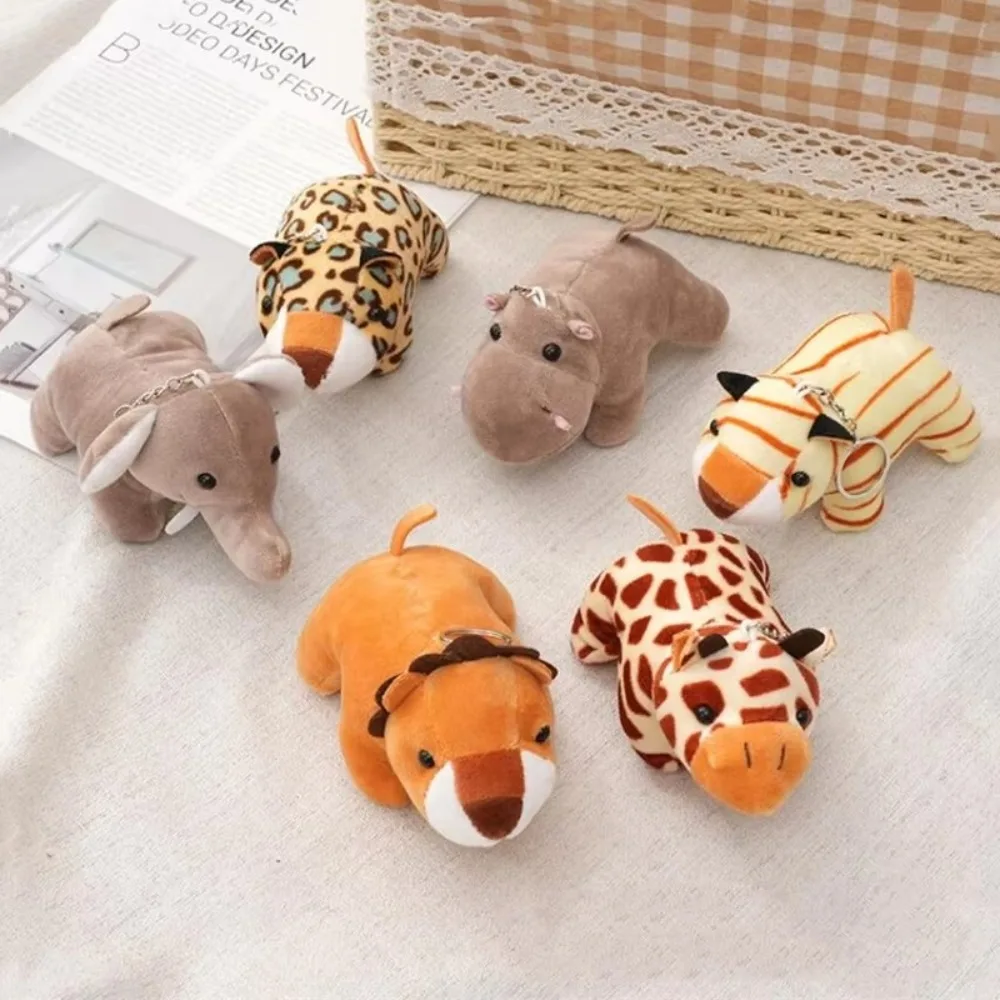 Flurry peluche animales juguetes 10cm lindo dibujos animados hipopótamo llavero de peluche colgante Anime leopardo bolsa encantos Ornmant