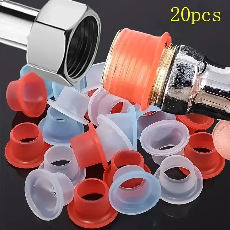 10-20PCS Universal Faucet Leak-proof Sealing Gasket Silicone Pipe Faucet Plug Threaded Pipe Fittings Leak-proof Seal Buckle