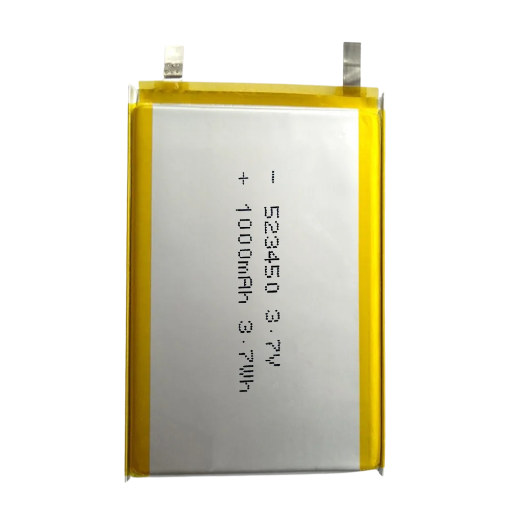 523450 3.7V 1000mAh Li-ion Battery for DIY Electronics, LED Tools, Mini Devices, Safe Long-Life Power with Protection