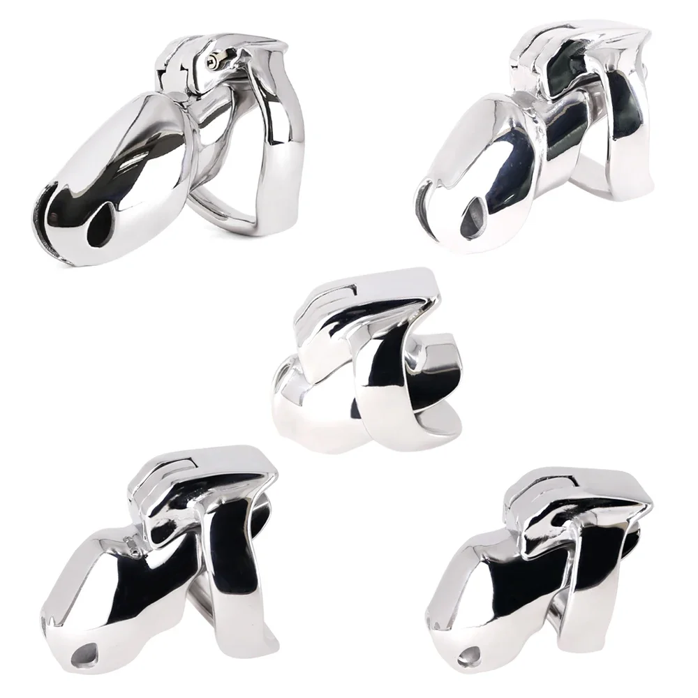 

5 Size HT-V4 Penis Cage Stainless Steel Lockable Penis Lock Cock Cage Penis Metal Cock Ring Chastity Cage Sex Toys For Men