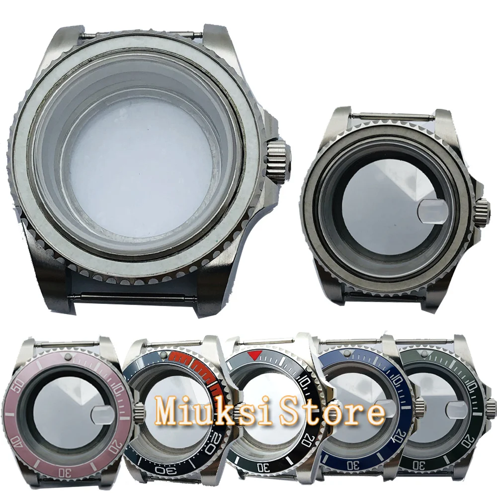 

40mm sterile case sapphire glass transparent case back fit NH35 NH36 ETA 2836 Miyota 8205 8215 821A Mingzhu DG2813 3804 movement