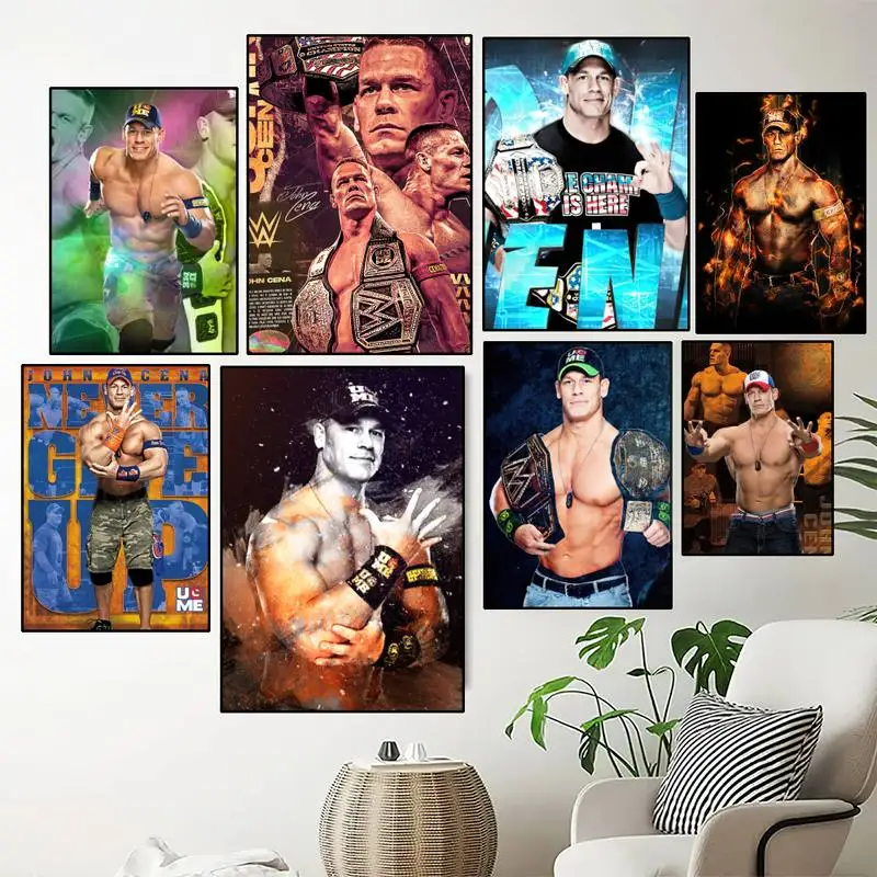 Professional wrestling J-John C-Cena POSTER Prints Wall Painting Bedroom Living Room Wall Sticker Small