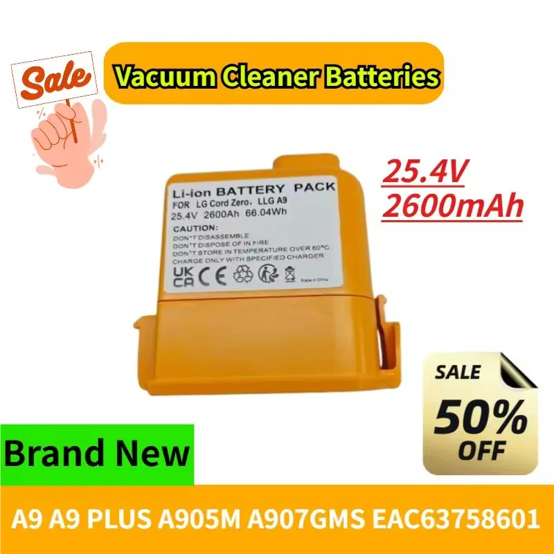Brand New A9 A9 PLUS A905M A907GMS EAC63758601 A905RM Vacuum Cleaner Batteries 25.4V 2600mAh