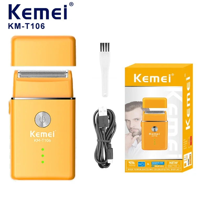 Kemei KM-T106 portable fast charging shaver reciprocating electric single net shaver